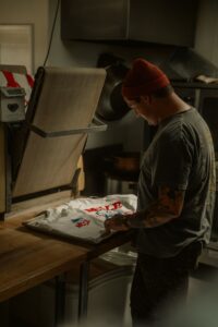 Heat press sublimation printing onto sportswear fabric